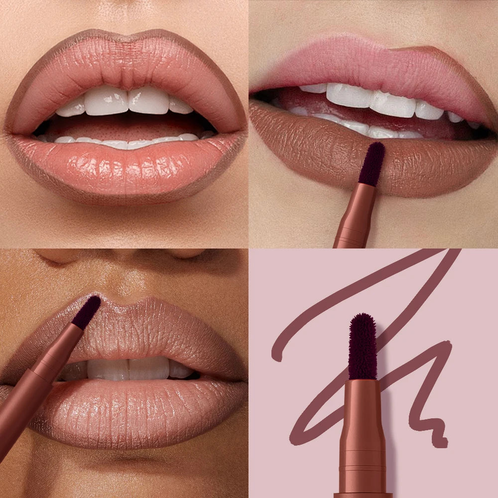 Lakerain Lip Contour Lip Stain Pen Dual-Sided Lip Liner