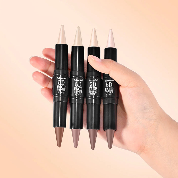 Lakerain 5D Dual-Ended Contour & Highlighter Stick for Face Definition