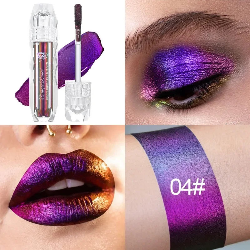 Chameleon Liquid Eyeshadow Metal Chameleon Makeup Lipgloss Shimmer Pigment Glitter Eye Shadow Lipstick Shine Diamond Eyeshadow