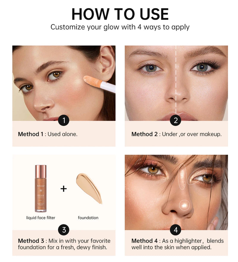 Lakerain Halo Glow Liquid Highlighter Face Filter