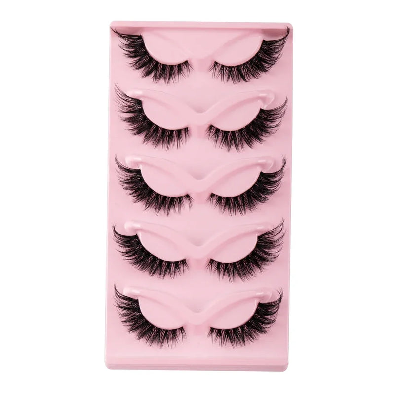3Boxes(15Pairs) Cat Eye Lashes Fake Eyelashes Natural long Manga Lashes Winged End Eye Elongated Eyelashes Fake Lashes Makeup
