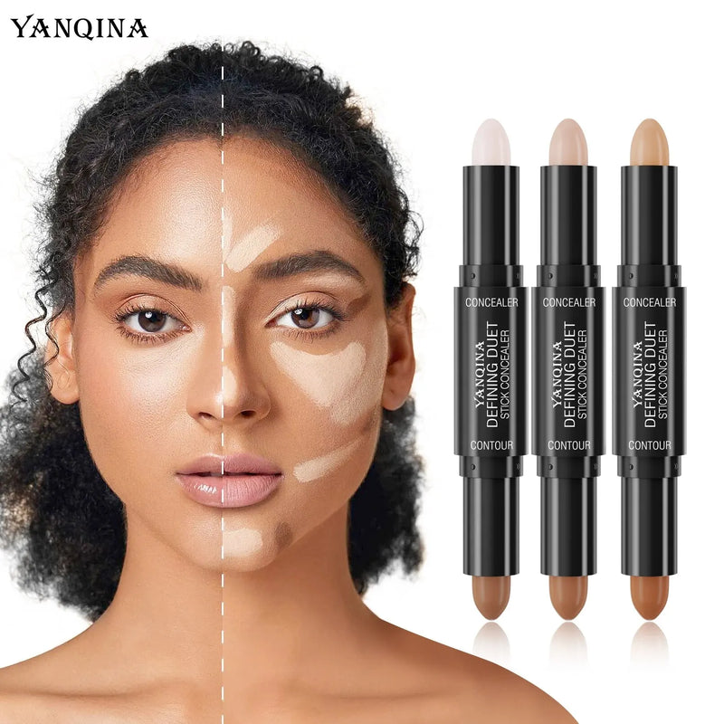 YANQINA Double-Ended Contour Stick Duo for Highlighting & Sculpting