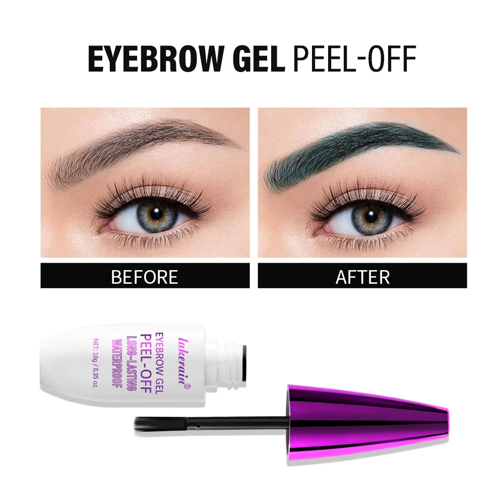 4Color Eyebrow gel Tint  peel-off waterproof Tattoo Brow Tint Smudge-Proof Sweat Resistant Waterproof non-sticky Cosmetics