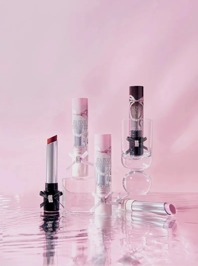FLORTTE Glass Sea Series Solid Lip Gloss Water Light Mirror Lip Glaze Moisturizing Long-lasting Lip Tint Lip Plumper Makeup