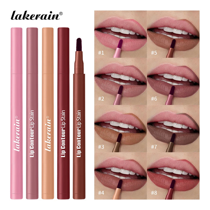 Lakerain Lip Contour Lip Stain Pen Dual-Sided Lip Liner