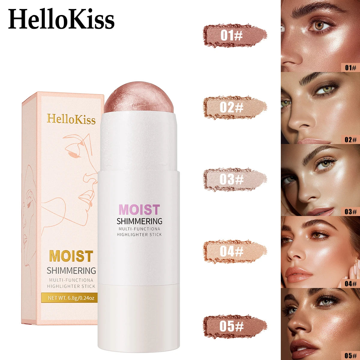 Hello Kiss Cream Highlighter Stick for a Buildable Glow