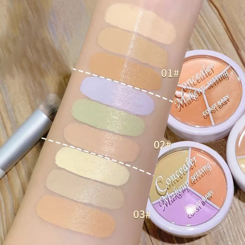 CUST BABY 3-Color Full Coverage Concealer Palette