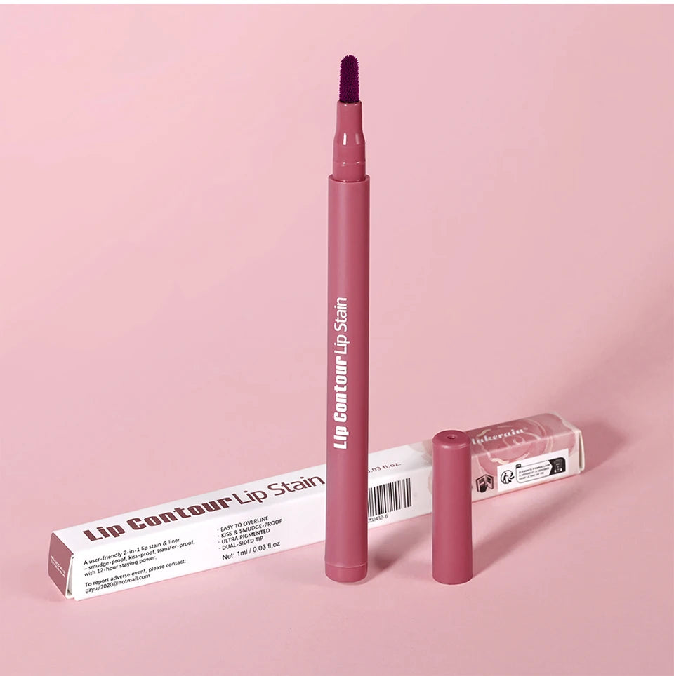Lakerain Lip Contour Lip Stain Pen Dual-Sided Lip Liner