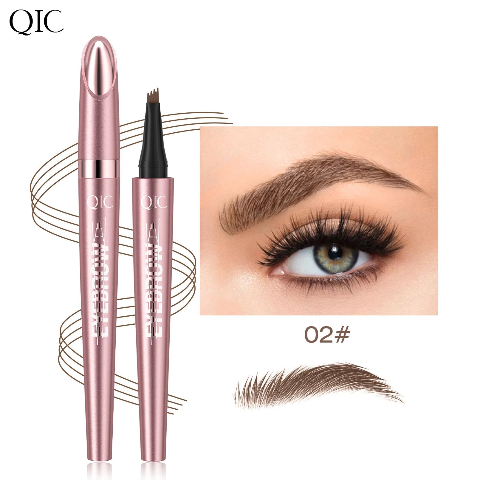 QIC Four Claw Liquid Eyebrow Pen Waterproof Brow Enhancer
