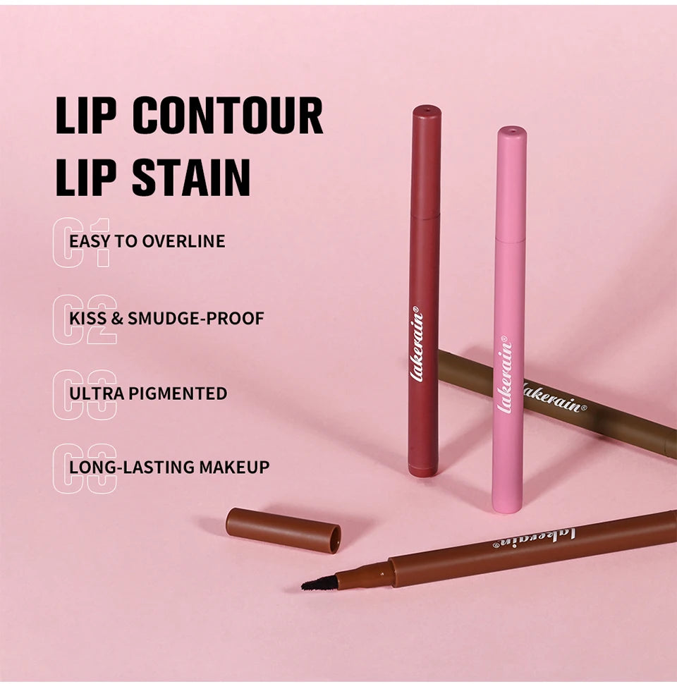 Lakerain Lip Contour Lip Stain Pen Dual-Sided Lip Liner
