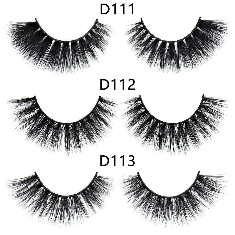 FOXESJI Lashes 3D Mink Eyelashes Natural Long Fluffy Dramatic Strip Eye Lashes Eyelash Extension Soft False Eyelashes Makeup