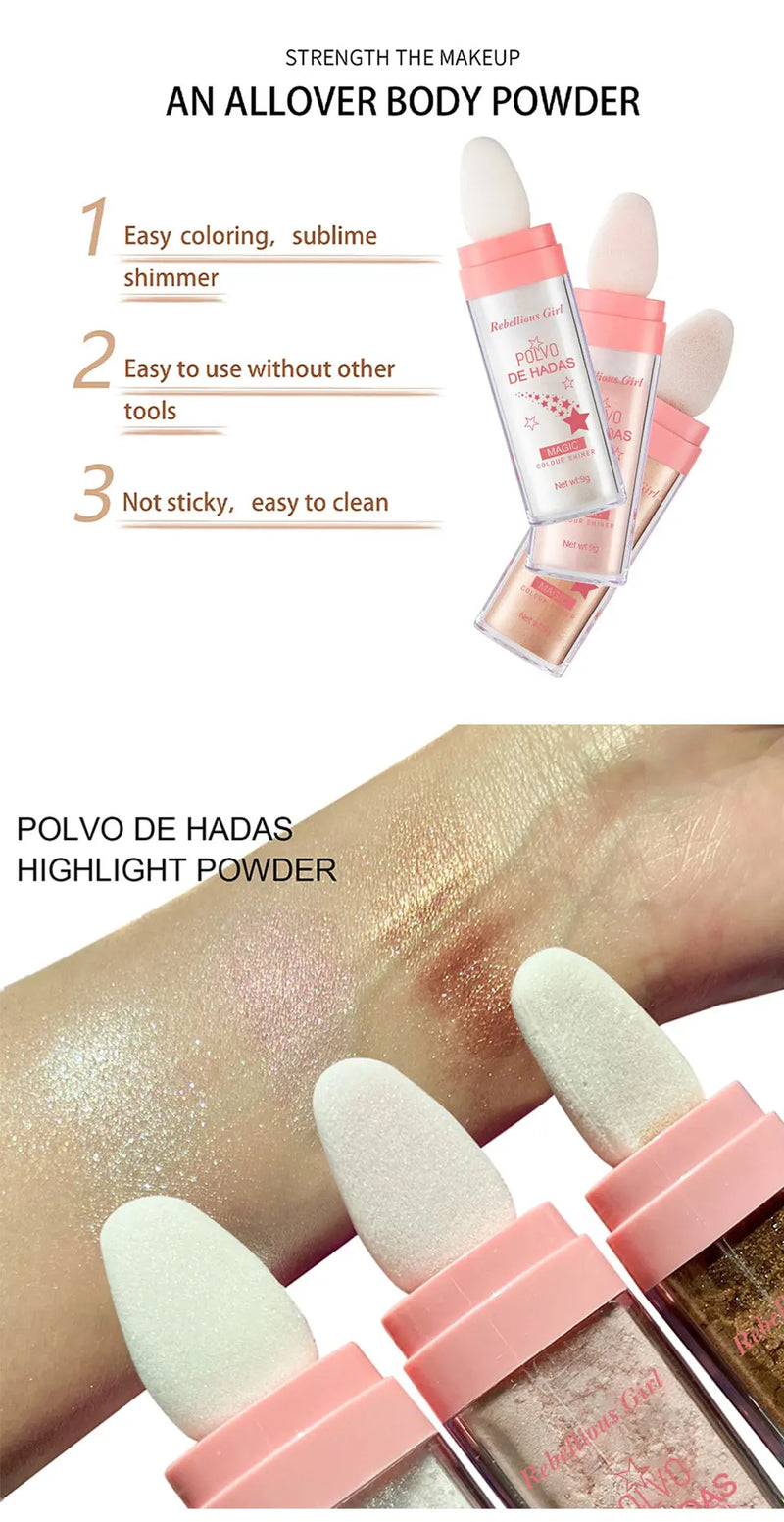 Rebellious Girl Silk Touch Glitter Highlighter Powder