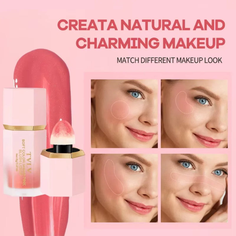 TVLV Velvet Liquid Blush with Sponge Applicator