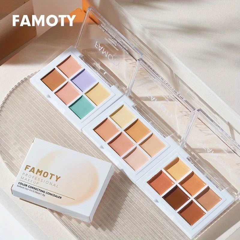 FAMOTY 6-Color Full Coverage Concealer Palette