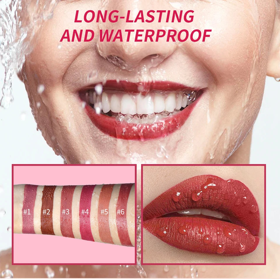 Lakerain Waterproof Teddy Lip Gloss Velvet Matte Lip Mud Long-lasting Coloring Lipstick Light Non-transfer Lip Glaze Face Makeup