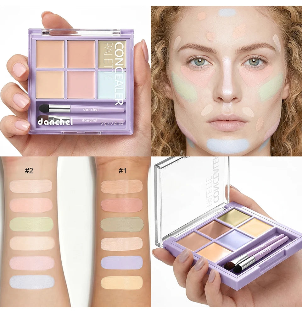 Danchel 6-Color Cream Concealer & Corrector Palette