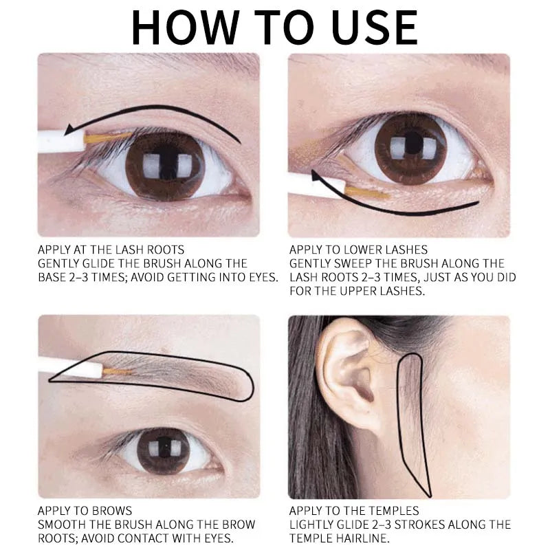 Lashes Serum Growth Natural Eyelashes & Eyebrows Extension Essence Create Lengthening Thick Eyelashes Nourish Serum For Brows