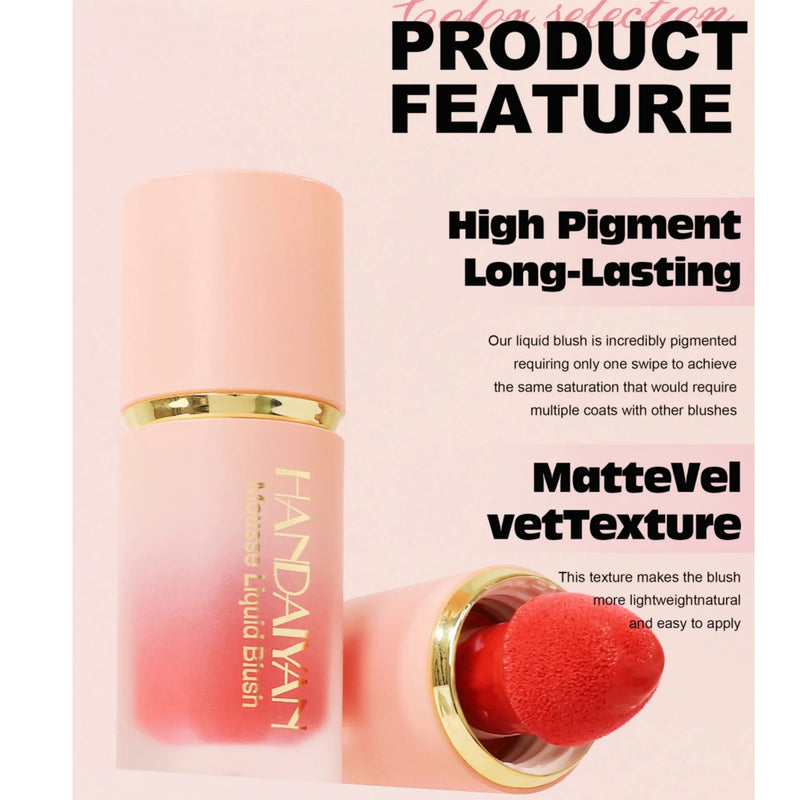 HANDAIYAN Matte Liquid Blush with Sponge Tip Applicator