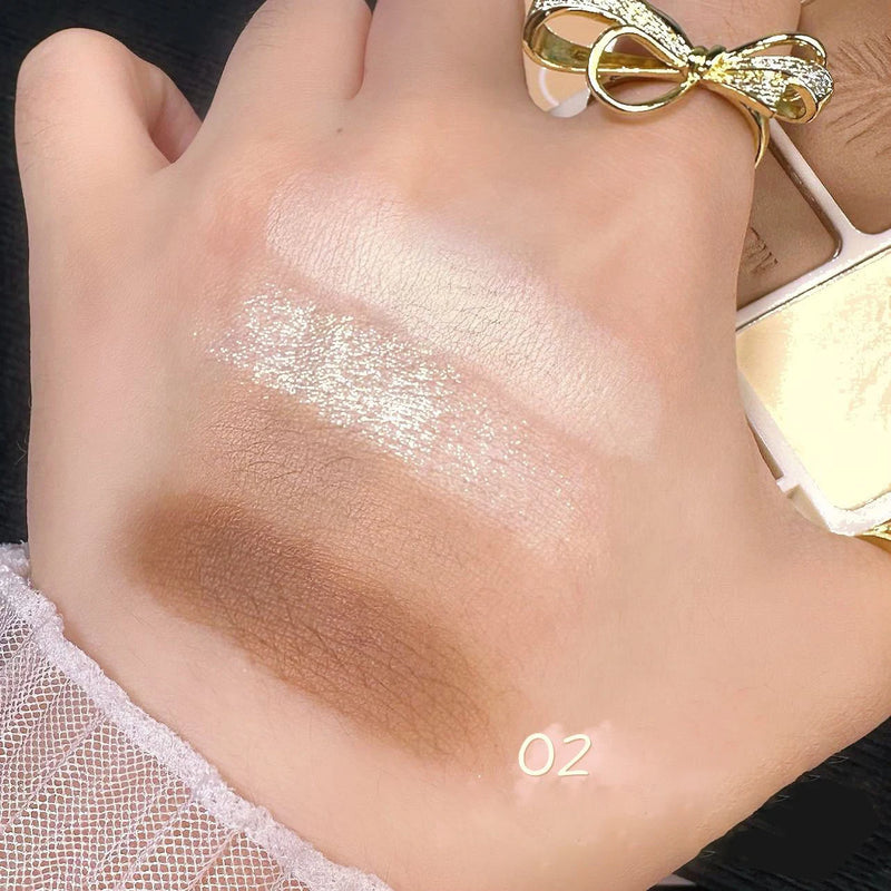 MUGELEEN 4 Color Contour Highlighter Makeup Palette