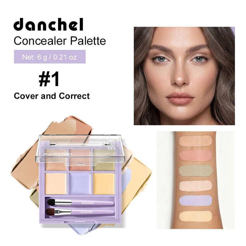 Danchel 6-Color Cream Concealer & Corrector Palette