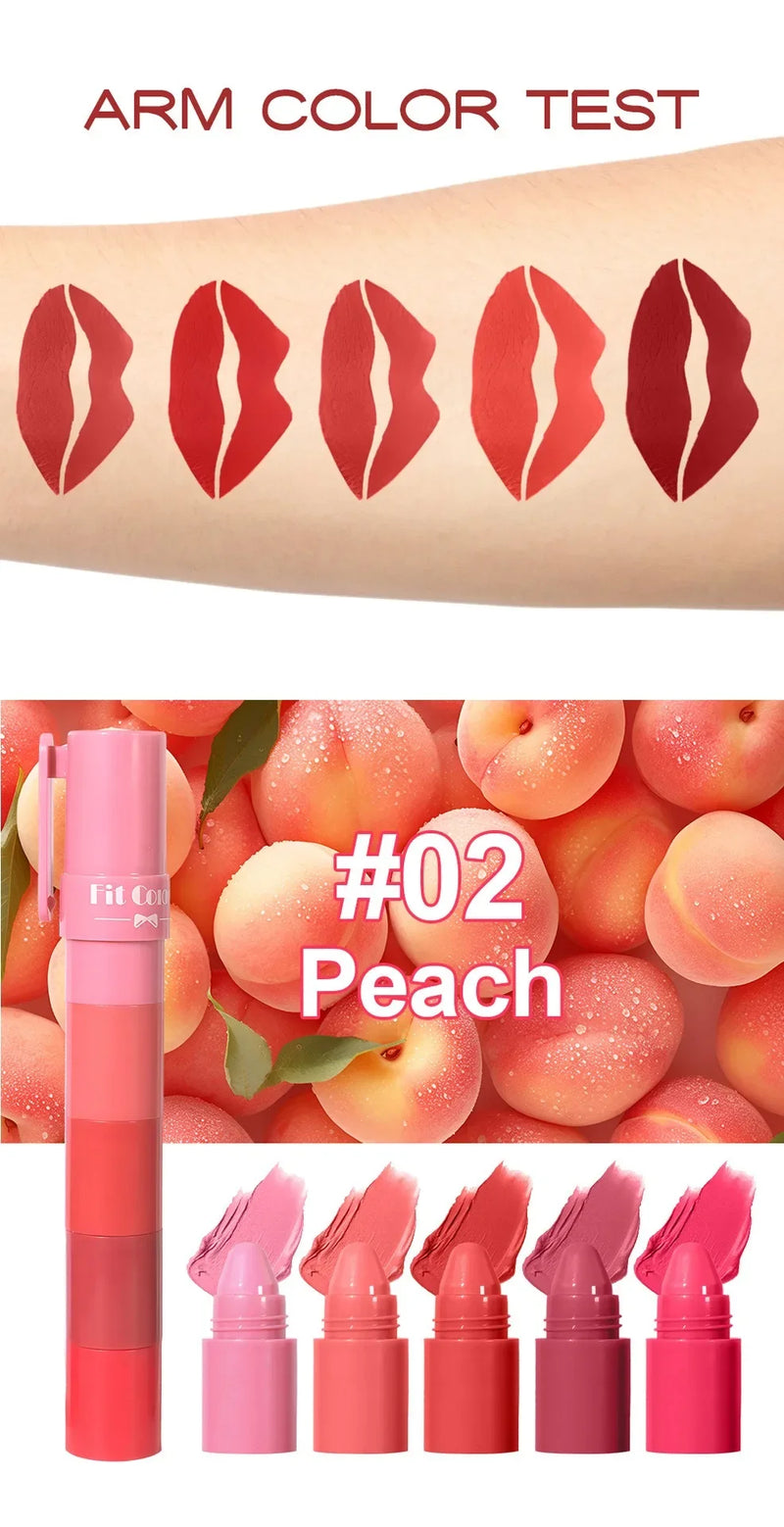 Fit Color 5-in-1 Matte Lipstick Crayon Set