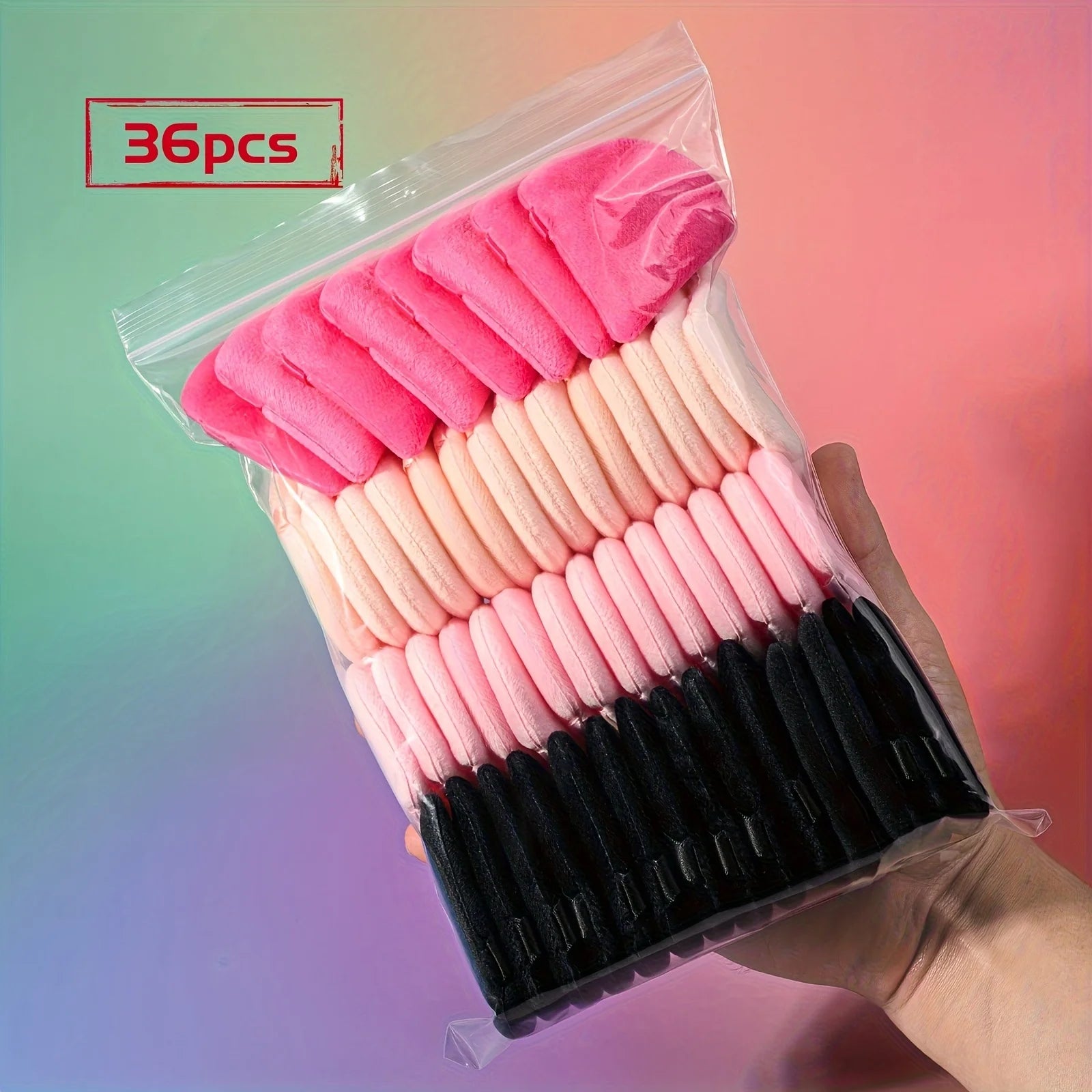 Triangle Powder Puffs Bulk Pack for Loose & Setting Powder