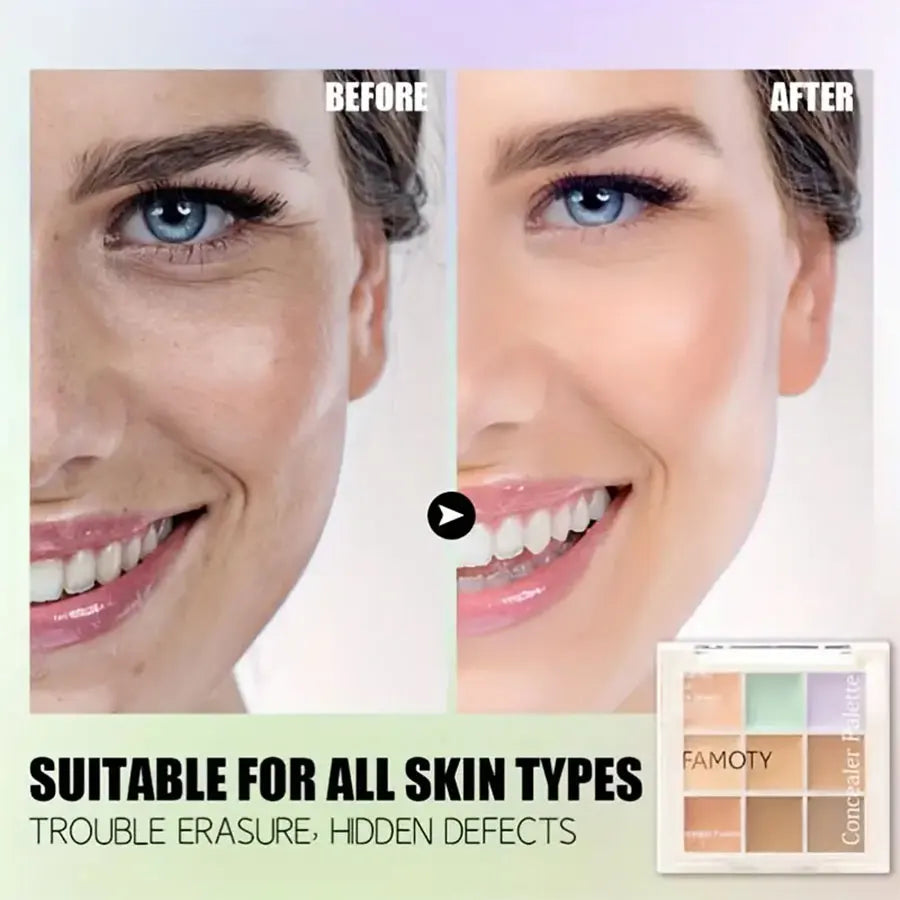 9-Color Full Coverage Concealer & Corrector Palette