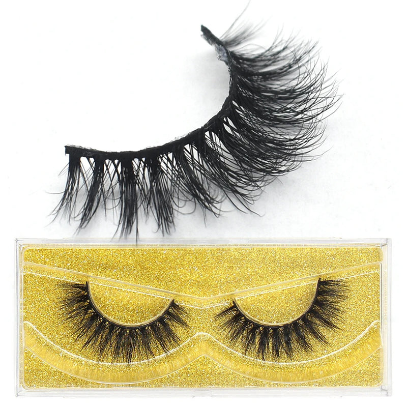 FOXESJI Lashes 3D Mink Eyelashes Natural Long Fluffy Dramatic Strip Eye Lashes Eyelash Extension Soft False Eyelashes Makeup
