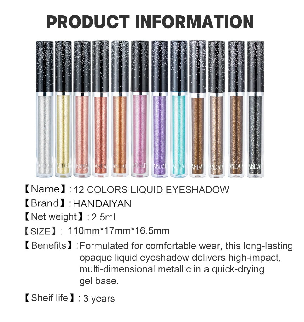 HANDAIYAN Liquid Eyeshadow Pen Metallic Shimmer