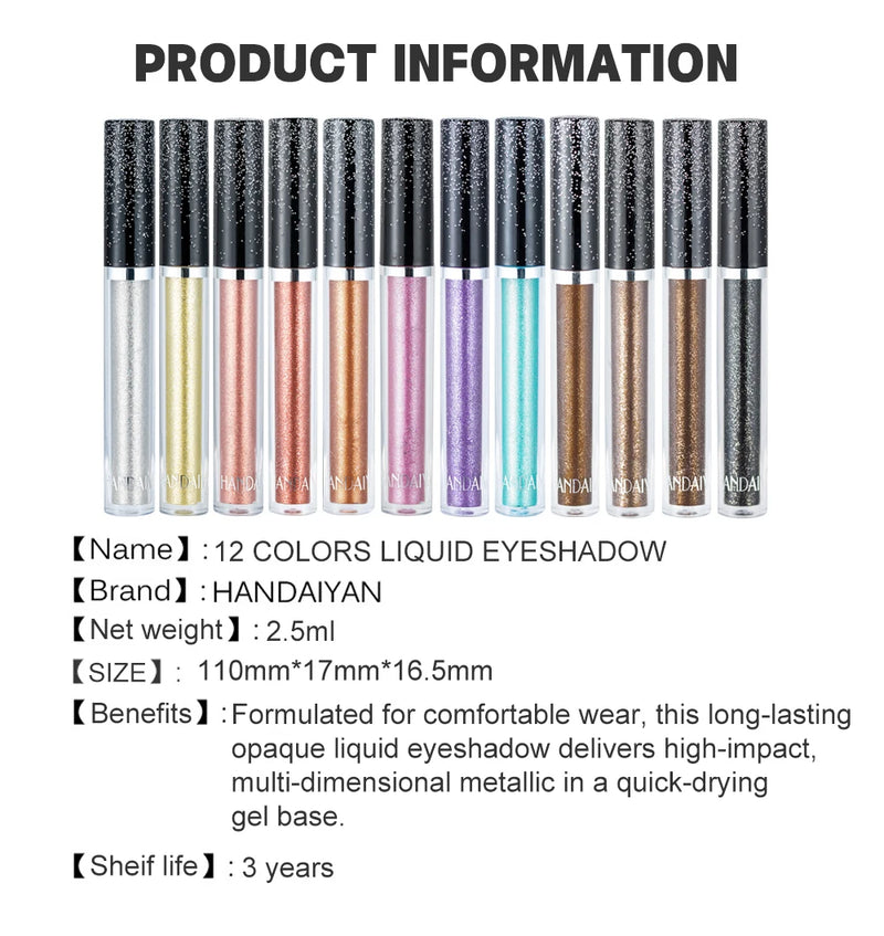 HANDAIYAN Liquid Eyeshadow Pen Metallic Shimmer