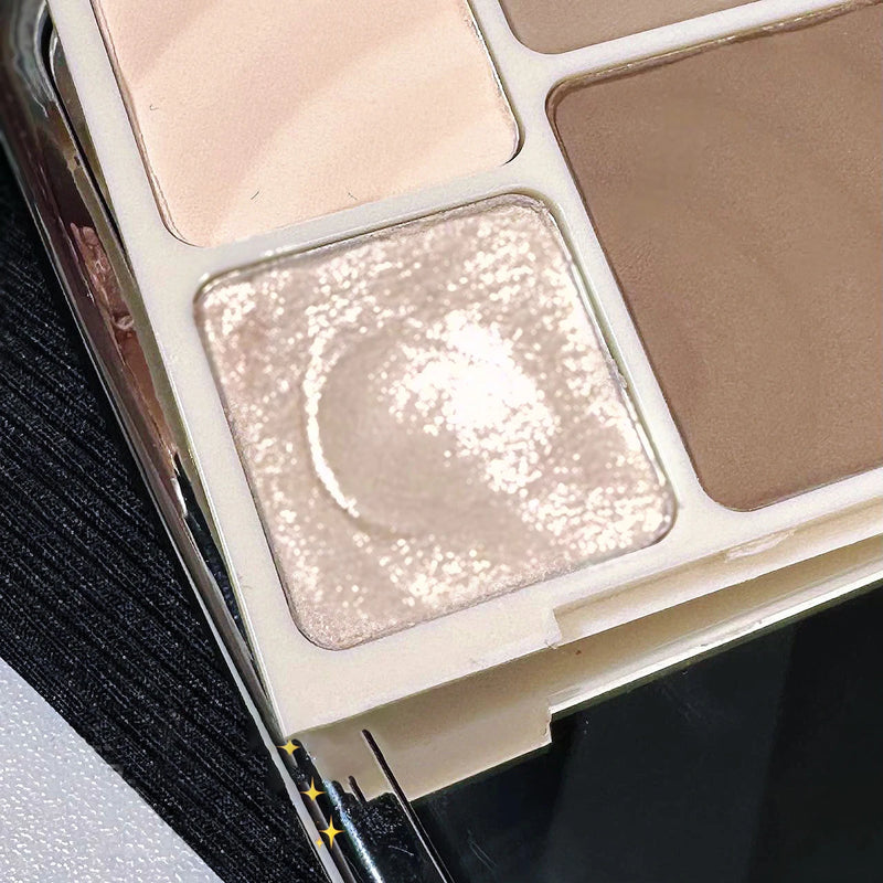 MUGELEEN 4 Color Contour Highlighter Makeup Palette
