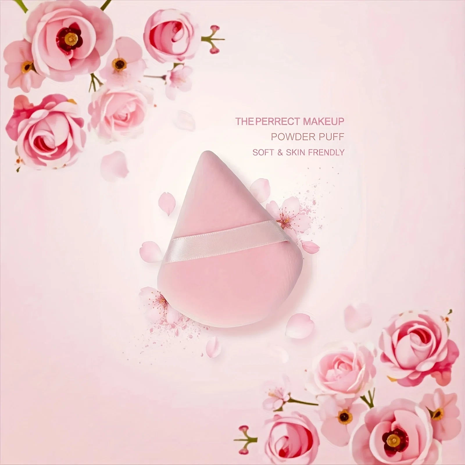 Triangle Powder Puffs Bulk Pack for Loose & Setting Powder