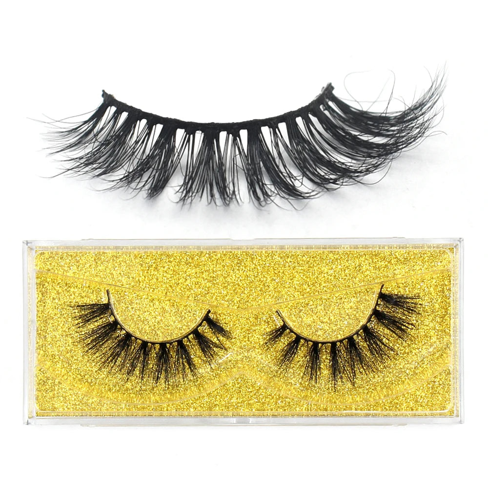 FOXESJI Lashes 3D Mink Eyelashes Natural Long Fluffy Dramatic Strip Eye Lashes Eyelash Extension Soft False Eyelashes Makeup