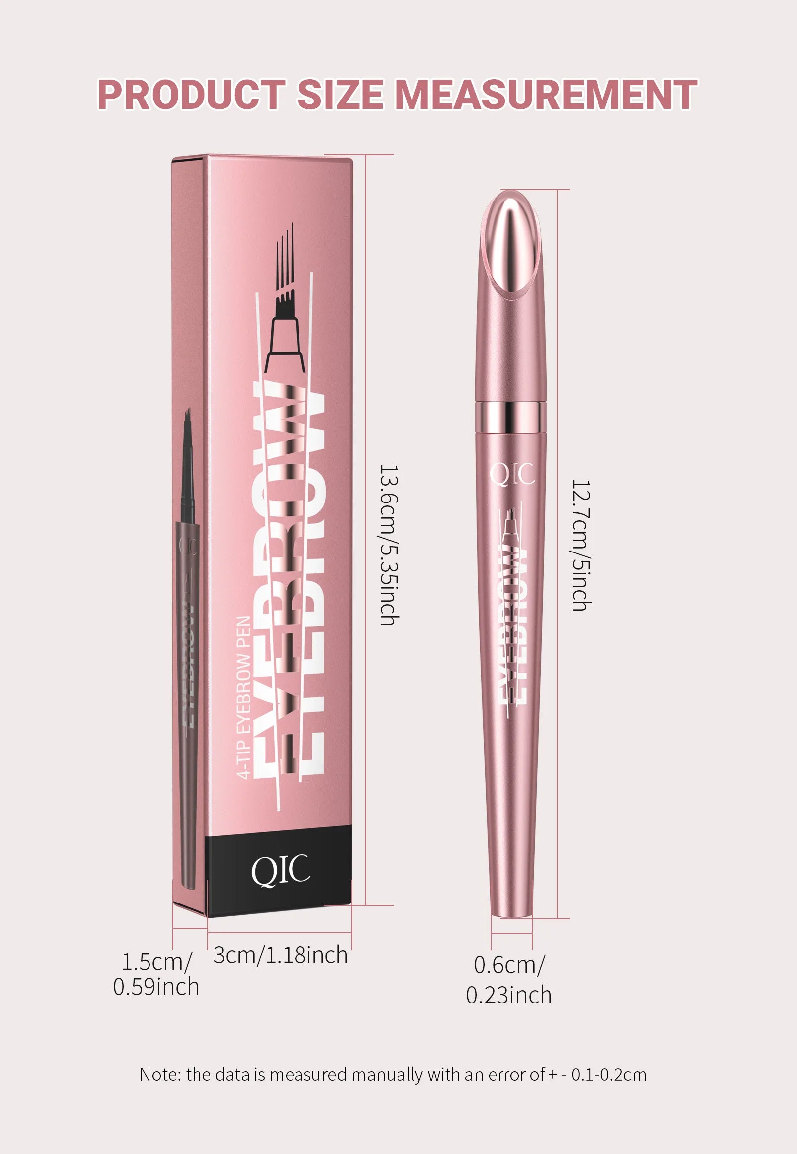 QIC Four Claw Liquid Eyebrow Pen Waterproof Brow Enhancer