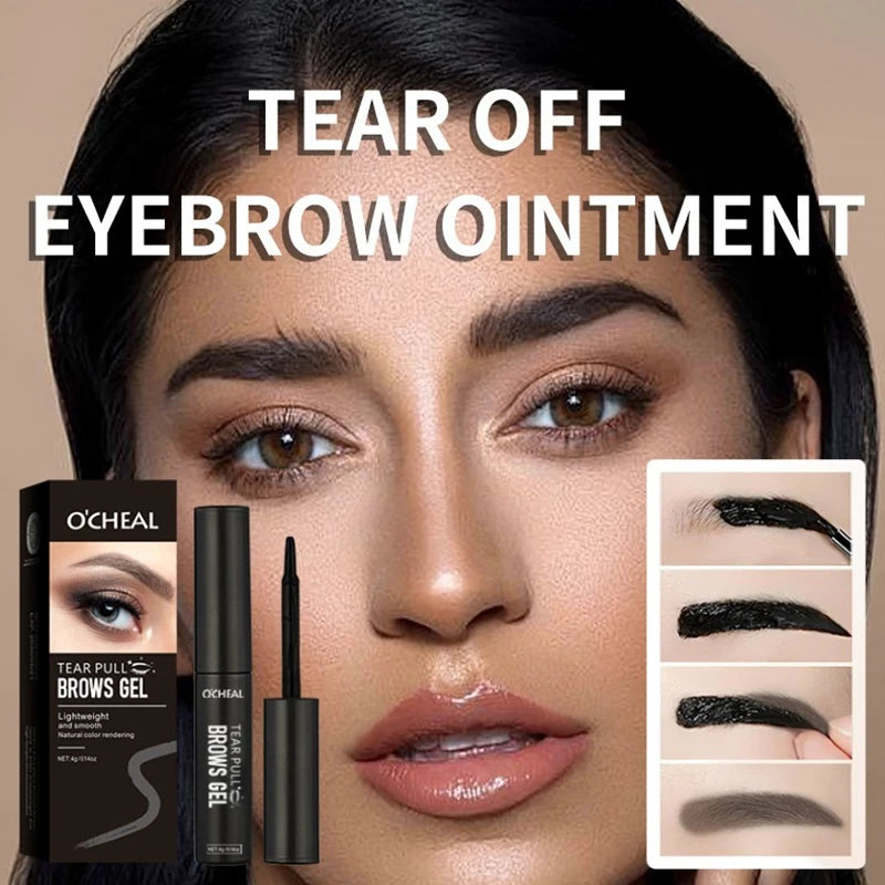 1/3pc Tattoo Peel Off Eyebrow Gel Tint, Semi Permanent Brow Tint, Waterproof, Transfer-proof,For Fuller & Defined Brows, Makeup