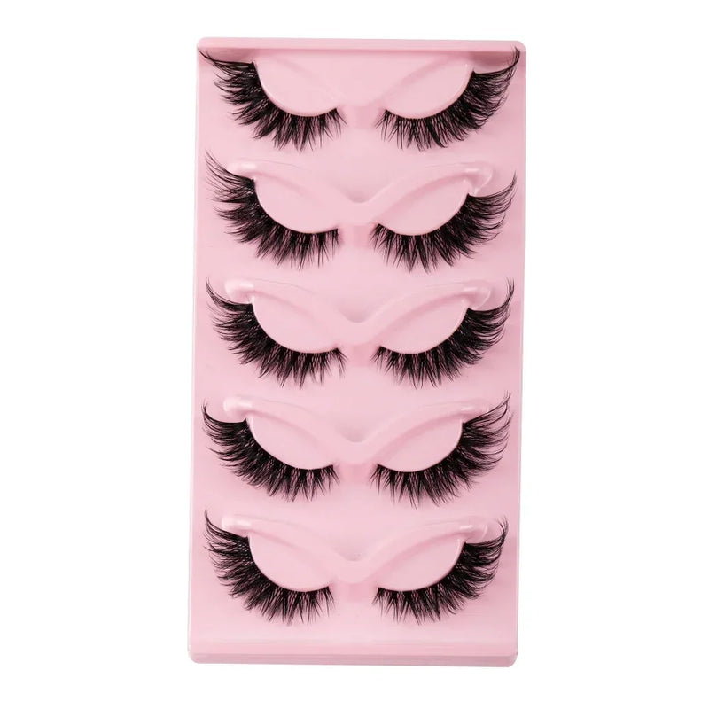 3Boxes(15Pairs) Cat Eye Lashes Fake Eyelashes Natural long Manga Lashes Winged End Eye Elongated Eyelashes Fake Lashes Makeup