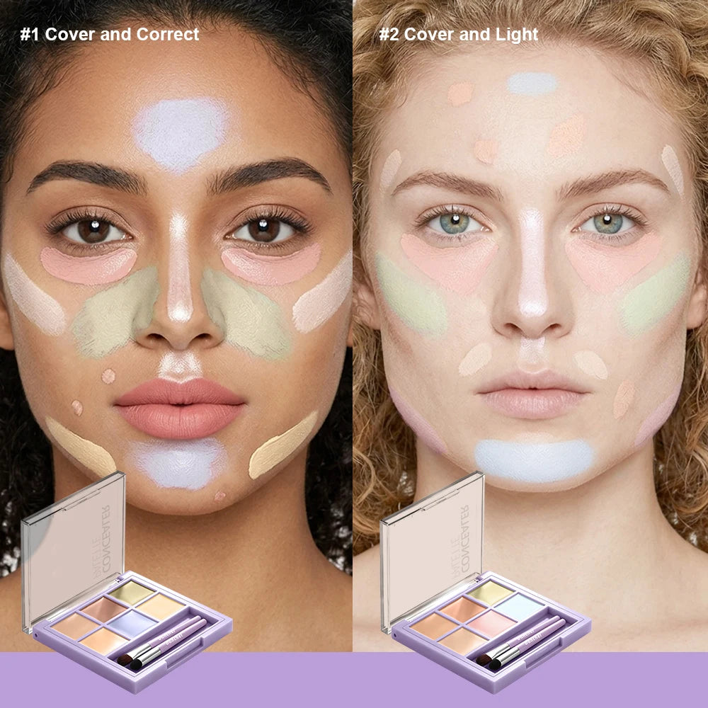 Danchel 6-Color Cream Concealer & Corrector Palette