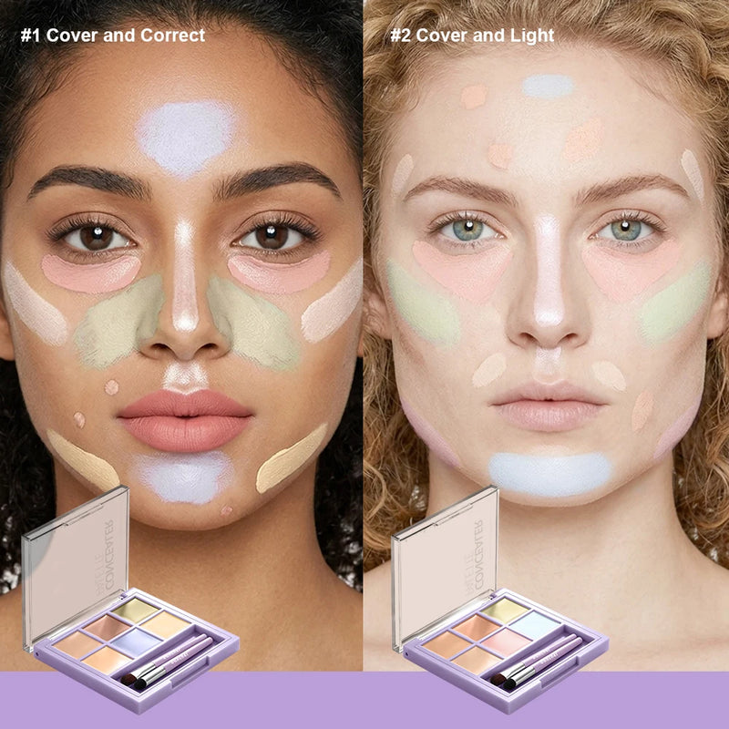 Danchel 6-Color Cream Concealer & Corrector Palette