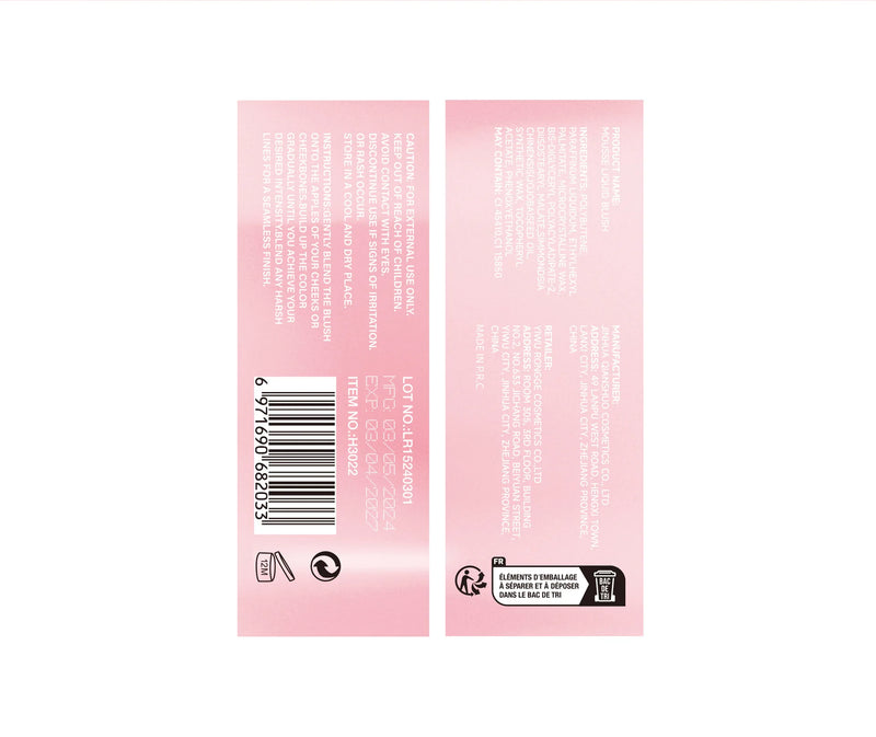 HANDAIYAN Matte Liquid Blush with Sponge Tip Applicator