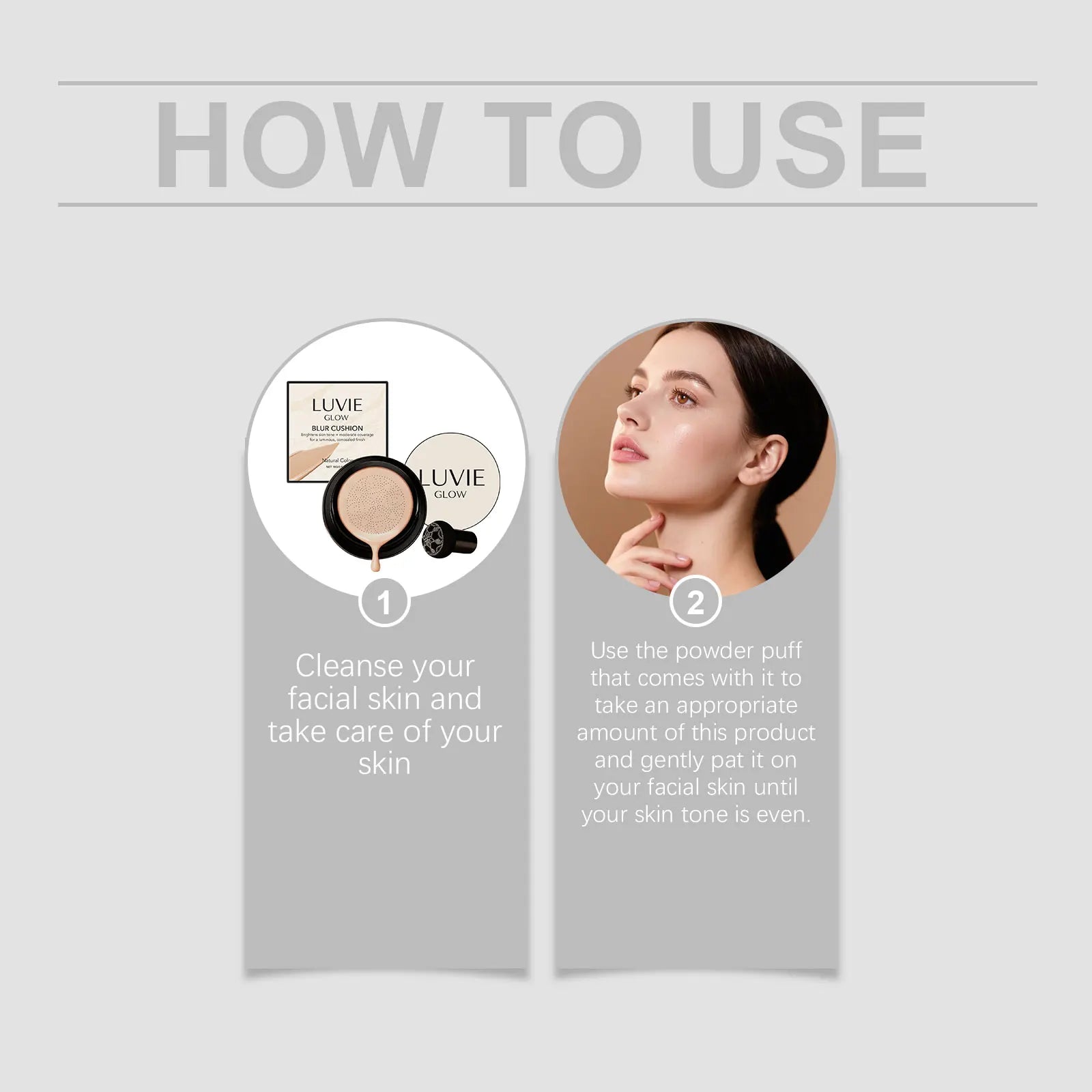 LUVIE GLOW Mushroom Head CC Cream – Hydrating Full Coverage
