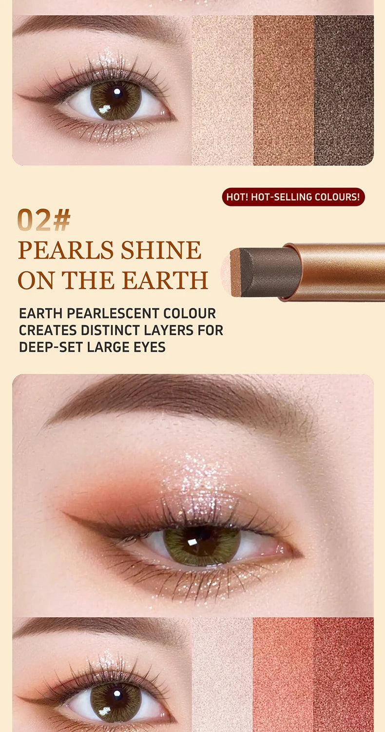 O'CHEAL Three Color Gradient Eye Shadow Stick
