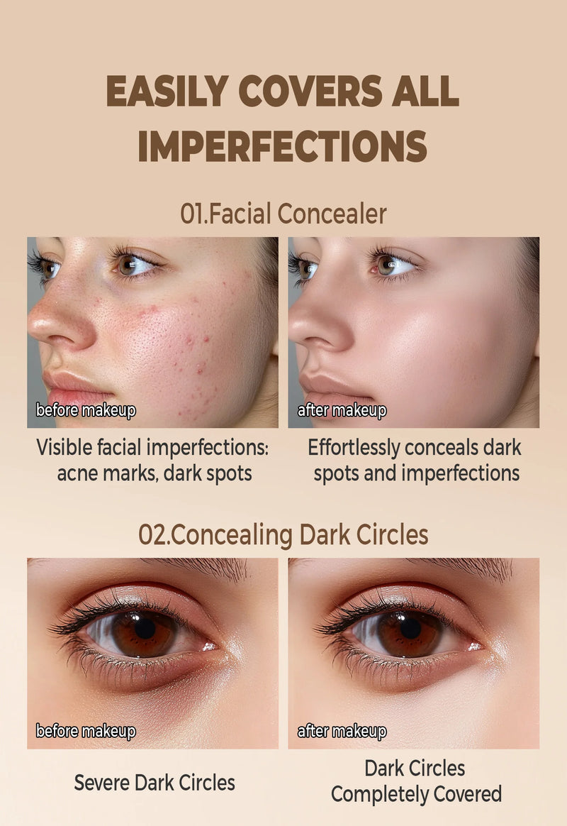 QIC Waterproof Full Coverage Concealer for Tattoos & Scars