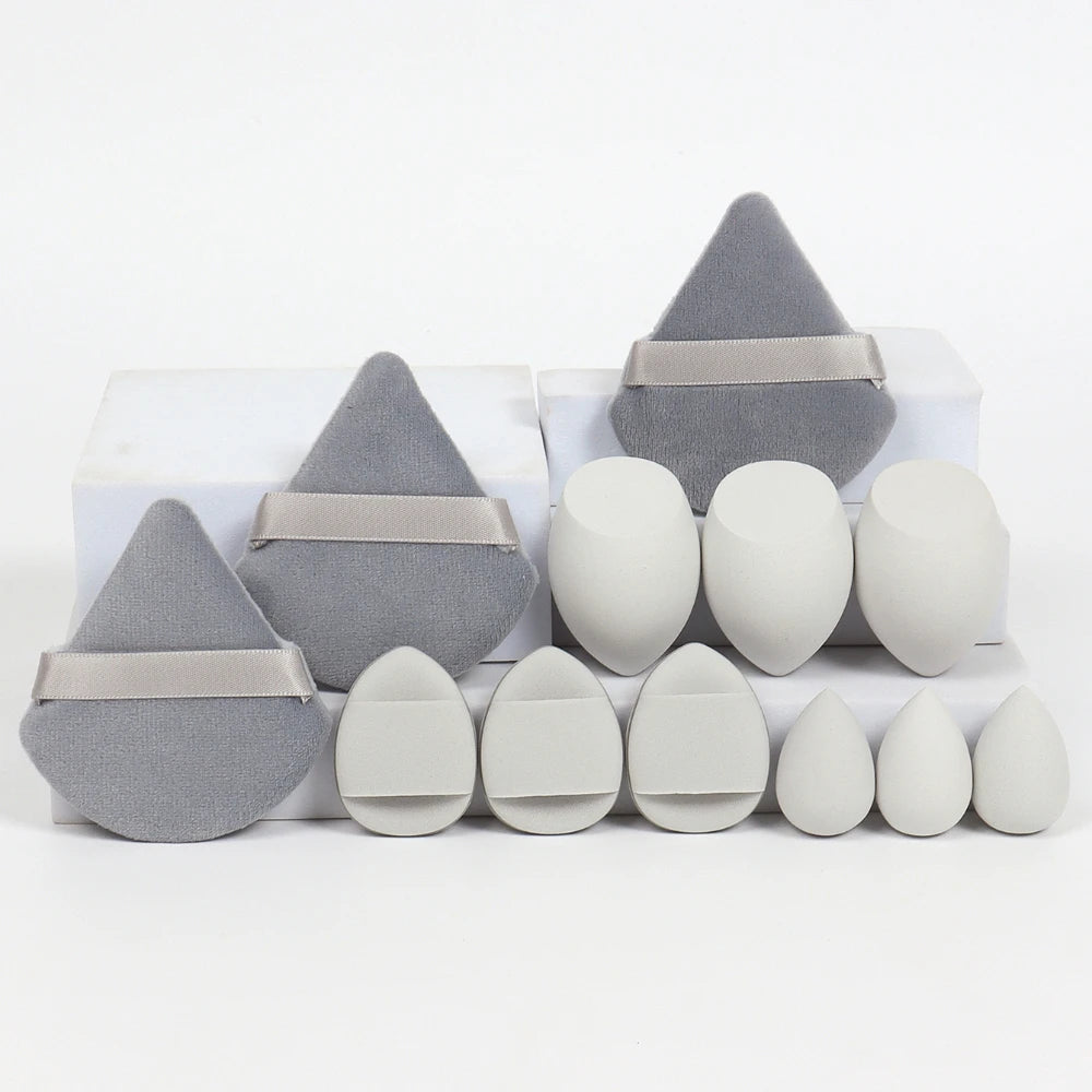 12-Piece Makeup Sponge & Puff Set for Wet & Dry Blending