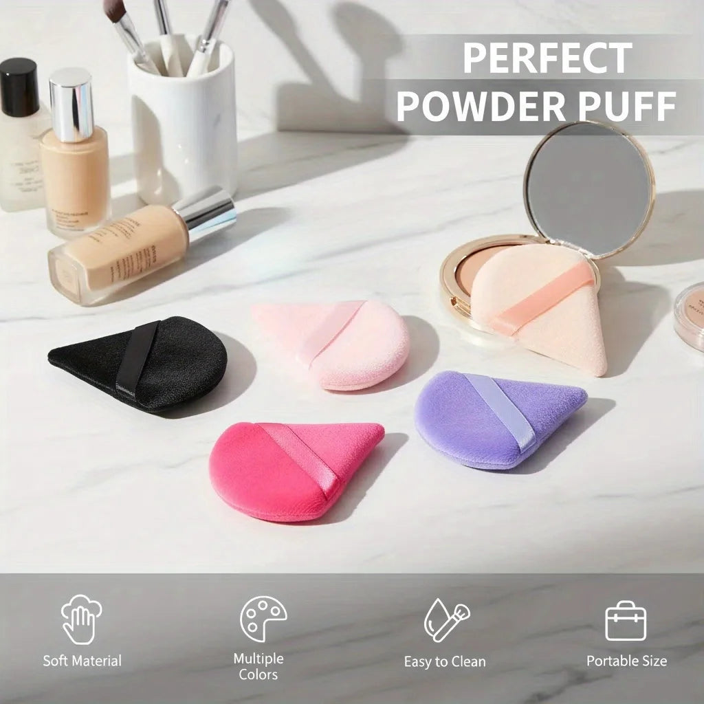 Triangle Powder Puffs Bulk Pack for Loose & Setting Powder