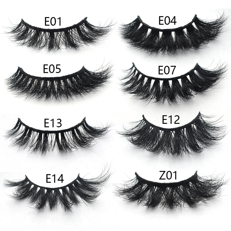 FOXESJI Lashes 3D Mink Eyelashes Natural Long Fluffy Dramatic Strip Eye Lashes Eyelash Extension Soft False Eyelashes Makeup