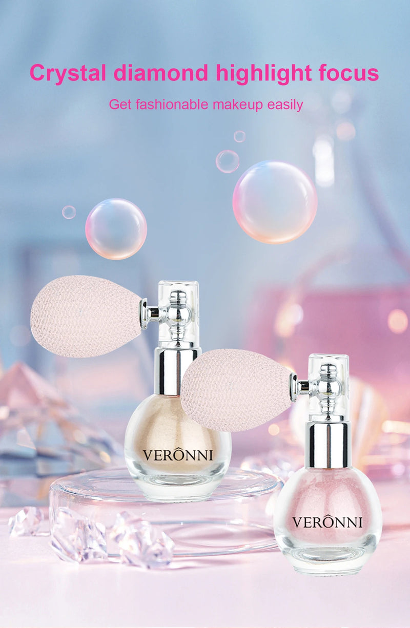 VERONNI Diamond Highlighter Powder Spray for Face & Body