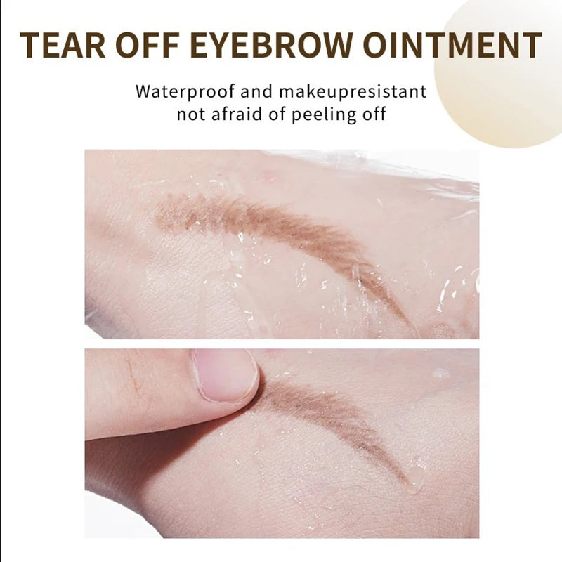 1/3pc Tattoo Peel Off Eyebrow Gel Tint, Semi Permanent Brow Tint, Waterproof, Transfer-proof,For Fuller & Defined Brows, Makeup