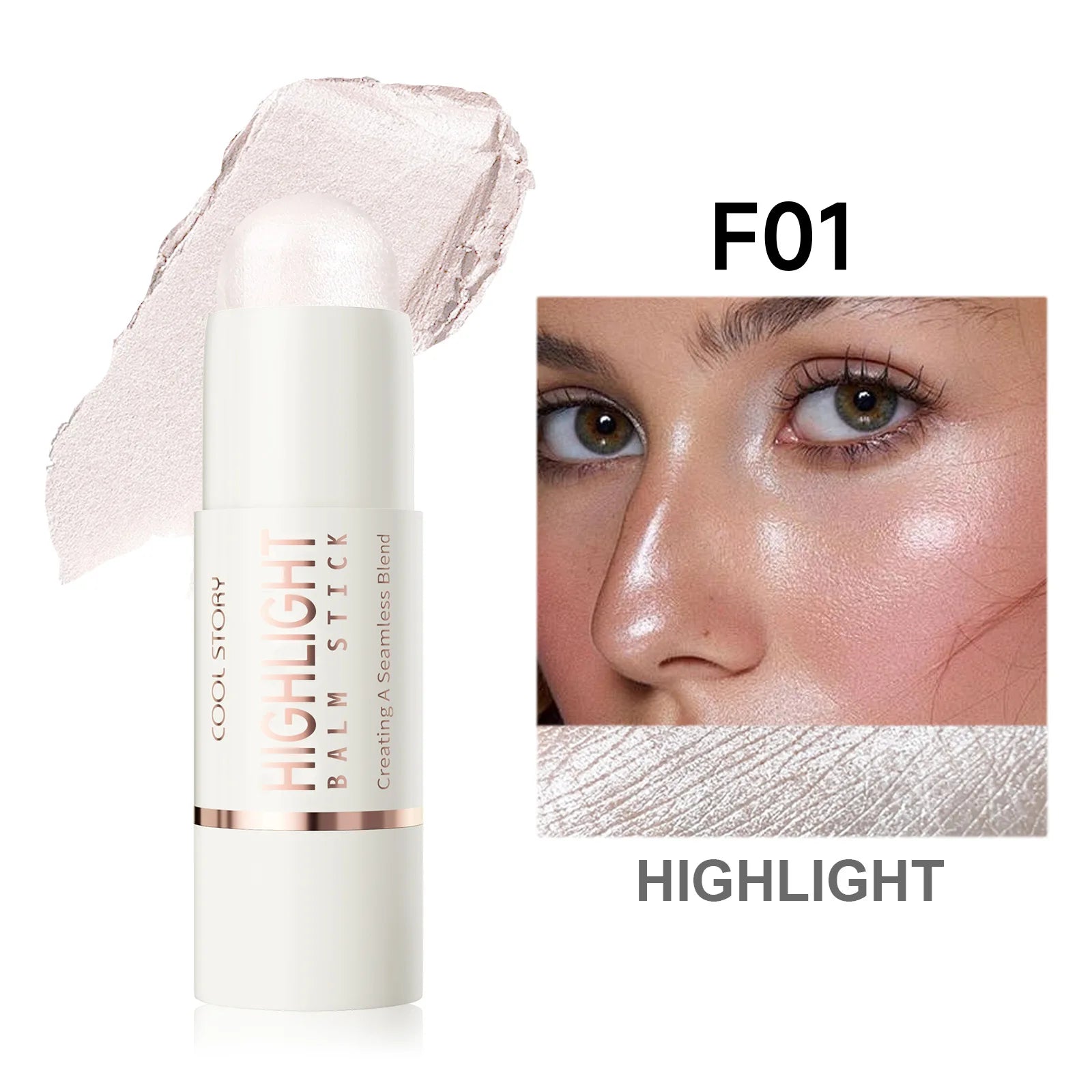 Face Contour Bronzer Stick Face Brighten Highlighter Bar Shimmer Highlighter Blush Stick Nose Shadow Pen Makeup Tool Cosmetics