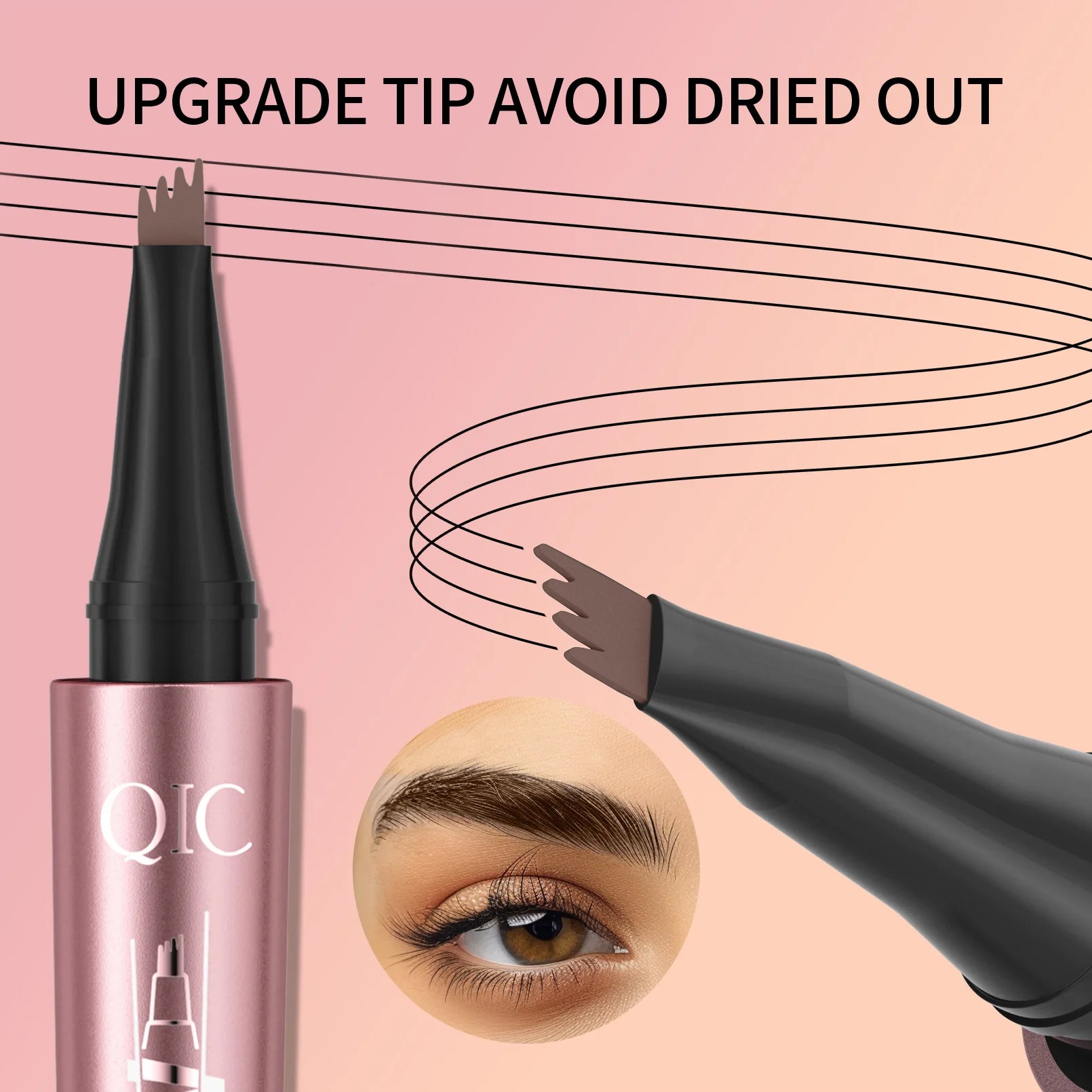 QIC Four Claw Liquid Eyebrow Pen Waterproof Brow Enhancer