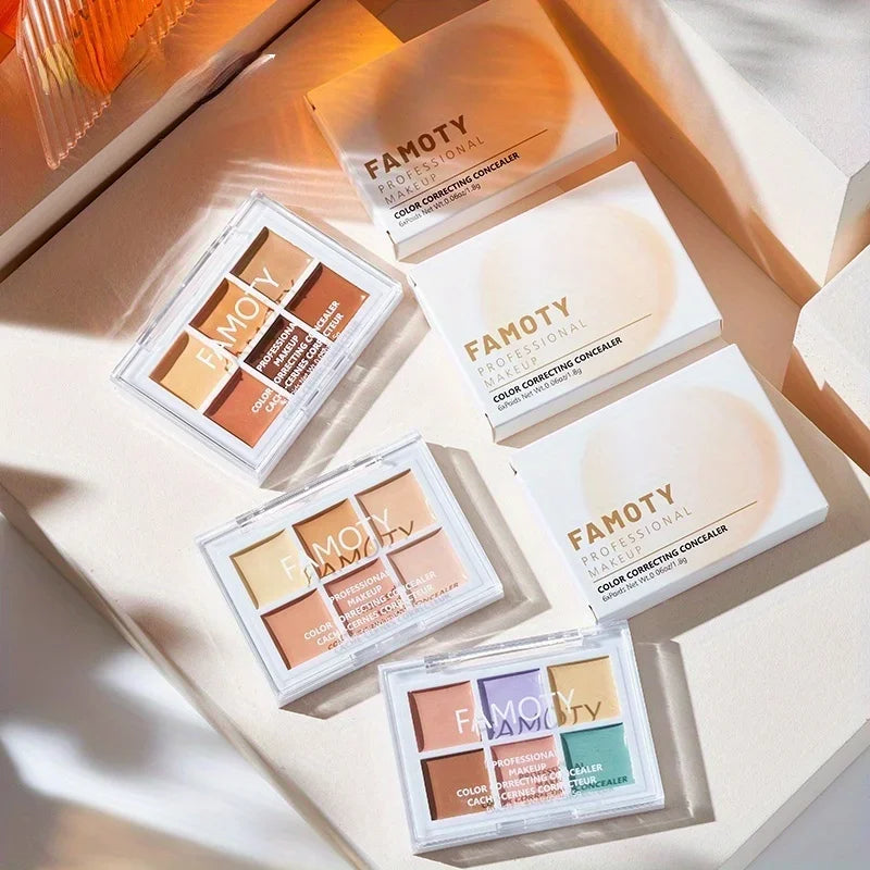 FAMOTY 6-Color Full Coverage Concealer Palette